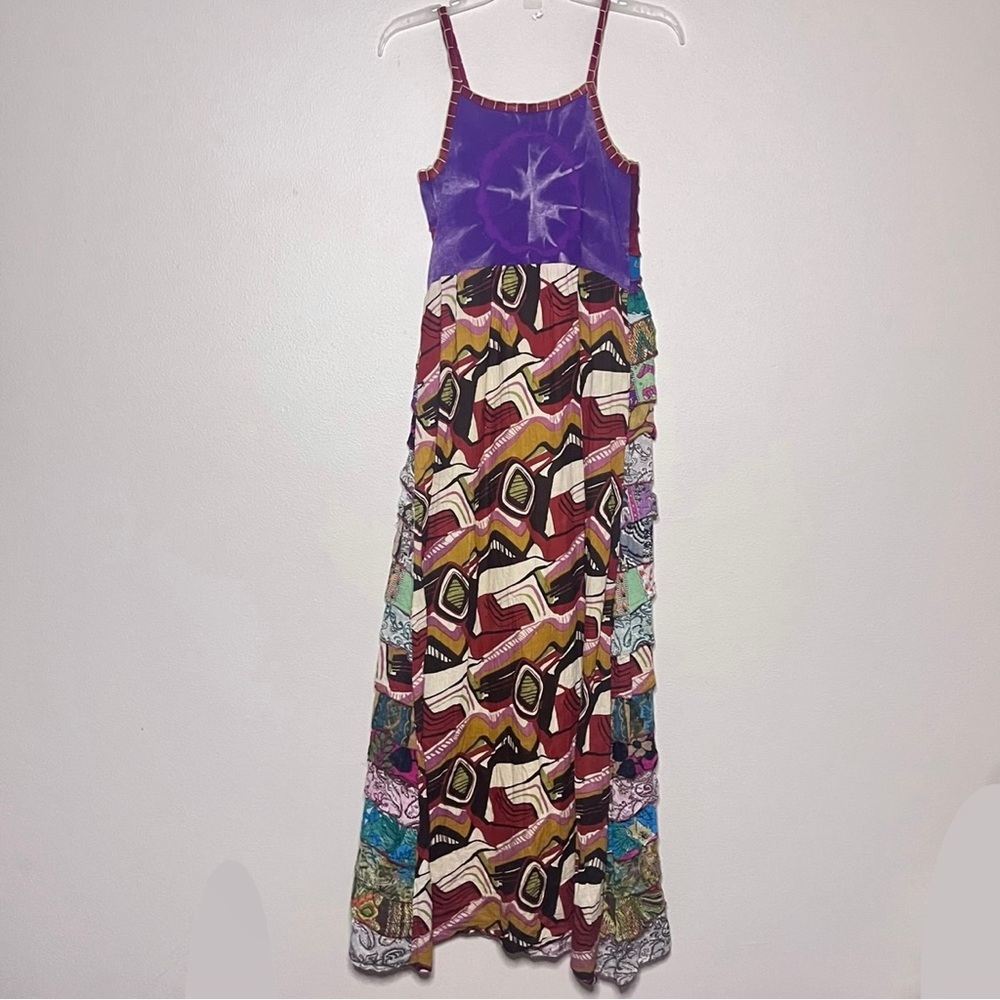 Embroidered Patchwork Maxi Dress - image 4
